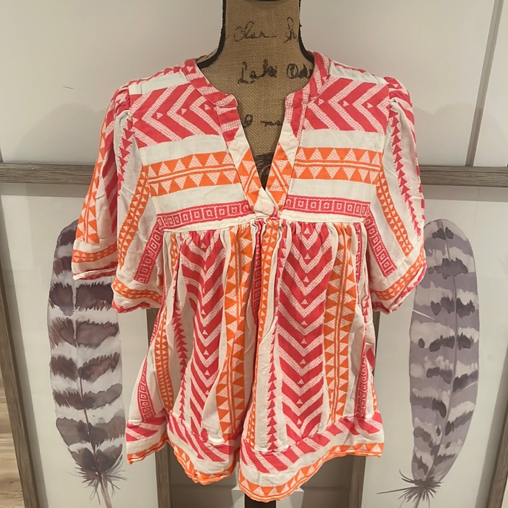 Old Navy Aztec V Neck Top